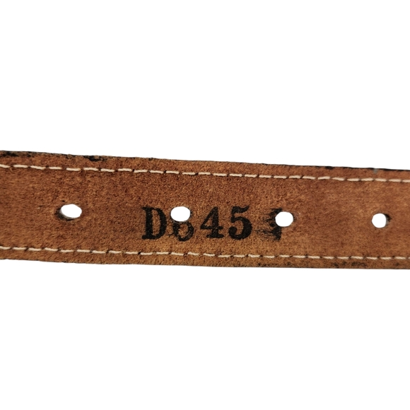 Vintage Brown Leather Concho Belt Western Boho Southwestern Womens Size 26 - Picture 10 of 11
